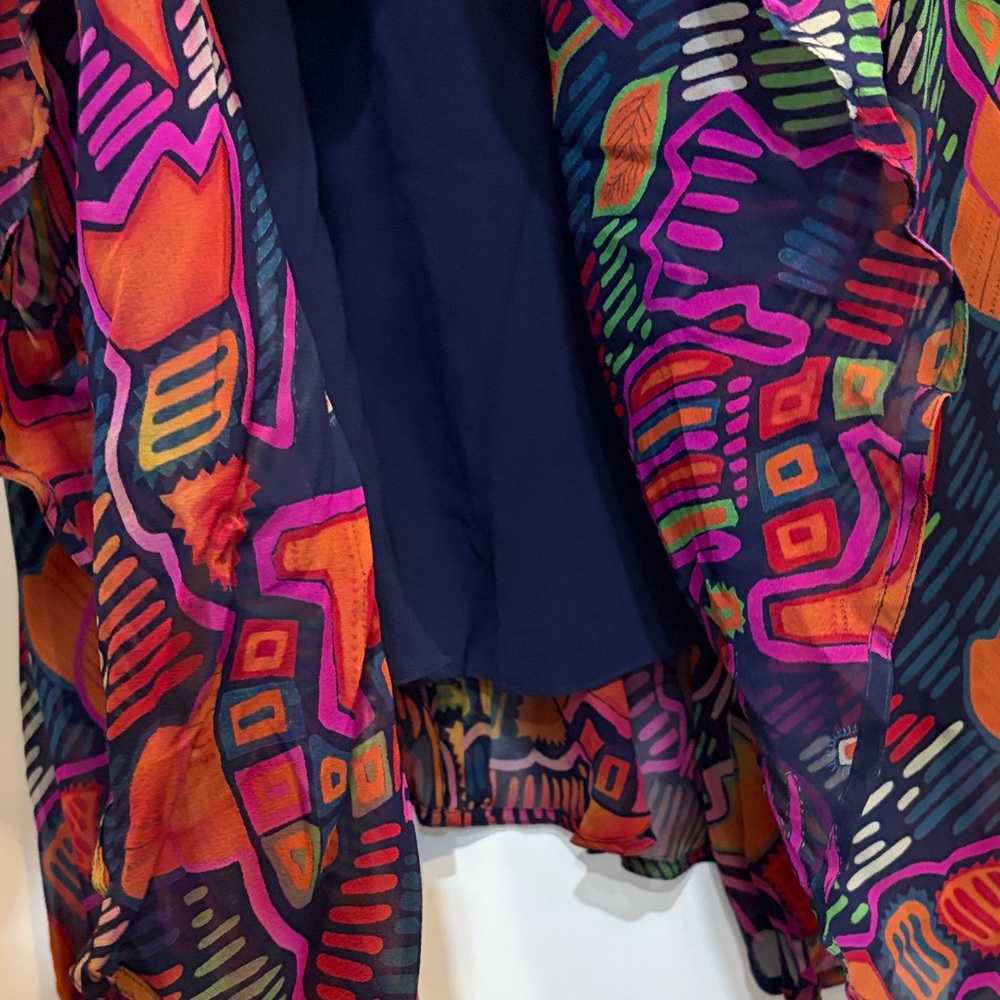 Vintage Designer Bob Mackie Collection II 100% Silk Multicolored Maxi Skirt - Picture 6 of 12